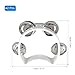 Boguish Jingle Bells, Wrist Bell Tambourine, Percussion Instruments Musical Rhythm Band for Party and Christmas, 2pcs