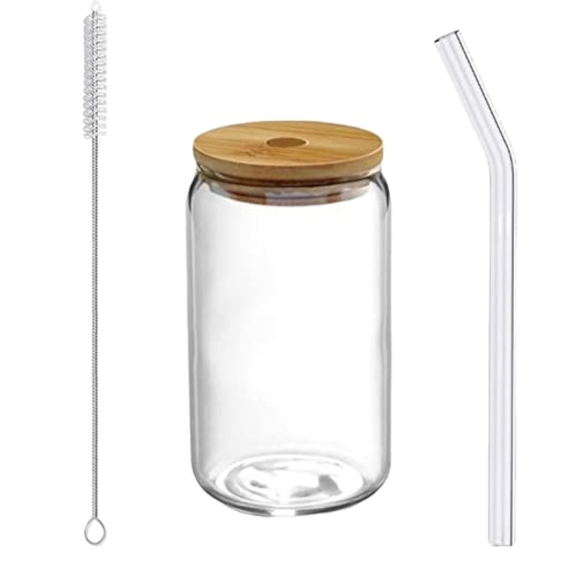 Bubble Tea Cup with Lid and Straw, 500ml