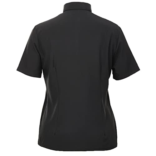 BLESSUME Women Clergy Tab Collared Shirt Long/Short Sleeve Button-Down Blouse2