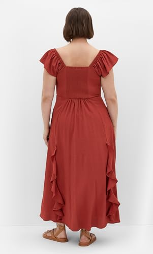 City Chic Women's Plus Size Dress - Fee Frill Maxi2