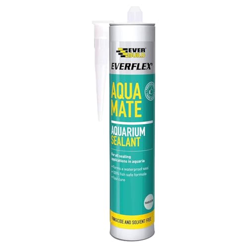 Everbuild Everflex Aqua Mate Aquarium Silicone Sealant – Fungicide-Free – Fast Curing – Clear – 295ml