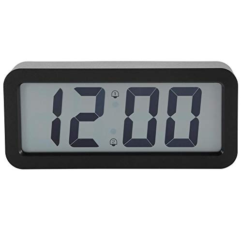 AUNMAS Reloj Despertador Digital LCD Reloj de música Regulador de Volumen Ajustable Escritorio Relojes de Pared Hogar Dormitorio Decoración