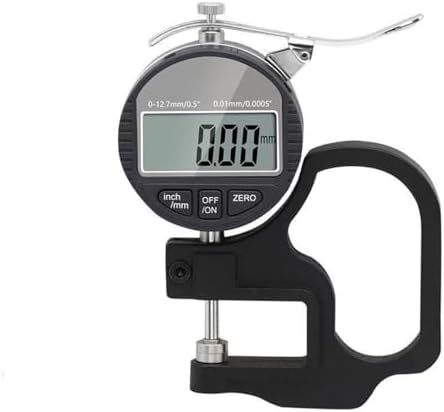 Digital Thickness Gauge 0-12.7mm, Precision Electronic Thickness Meter with LCD Display, Ideal for Sponge, Paper, and Mechanism Detection (0.01mm Accuracy)