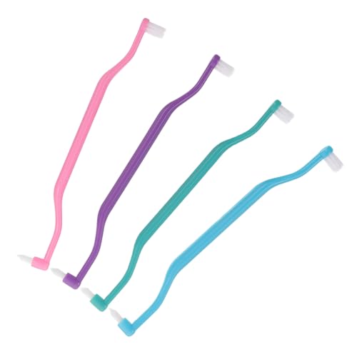 DEARMAMY 4Piezas Interdentales De Doble Unidades Limpieza Precisa Para Áreas Difíciles y Pequeñas Accesorio Práctico