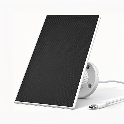Upgraded 6W Weatherproof Solar Panel for Camera or Bird Feeder Long Cord & Adjustable Bracket Included