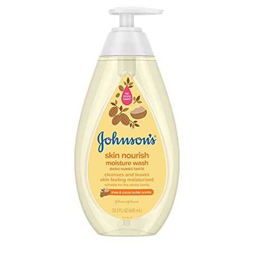 Image of Johnson's Baby Skin Nourishing Moisture Baby Body Wash with Shea & Cocoa Butter, Hypoallergenic & Tear Free Baby Bath Wash, Paraben-, Dye-, Sulfate & Phthalate-Free, 20.3 fl. oz