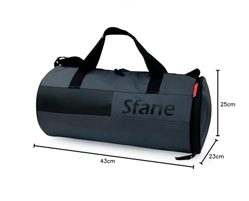 Sfane Polyester 23cms Duffle/Shoulder/Gym Bag for Men & Women with Separate Shoe Compartment (Grey) 8 311Q1+wigmL