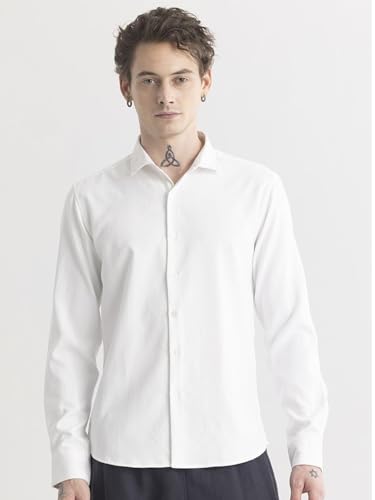 Image of Men's Casual Plain Solid Stylish Formal Plus Size Satin Shirt for Men