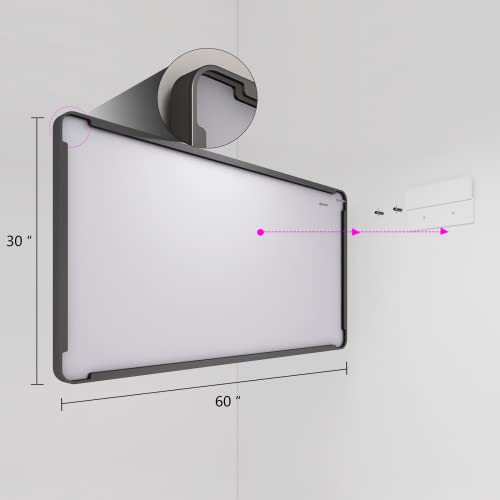 Charmor 60X30 Black Framed Bathroom Mirror For Wall, Black Metal Bathroom Vanity Mirror, Modern Rectangle Mirror, Rounded Corner, Shatterproof, Anti-Rust (Horizontal/Vertical) #TOP3