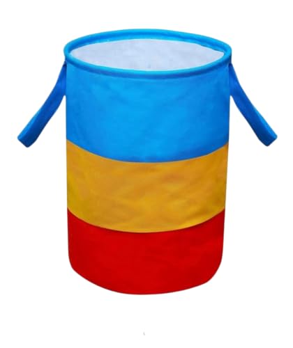 Image of Laundry Basket for Clothes, Toy Storage Box with Lid & Handles, Toy Storage Box | Multipurpose Laundary Bag | Color- Multi Colour