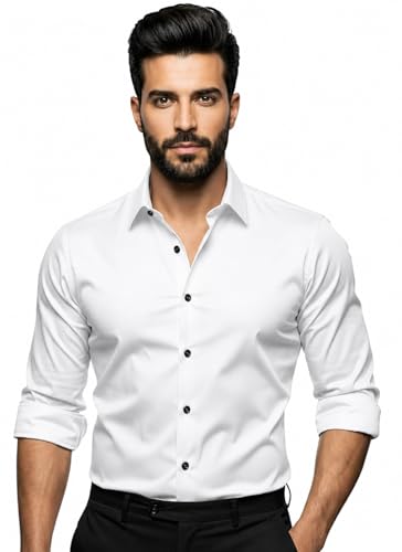 Image of Men's Solid Satin Full Sleeve Soft Finish Regular Fit Shirt for Casual Wear