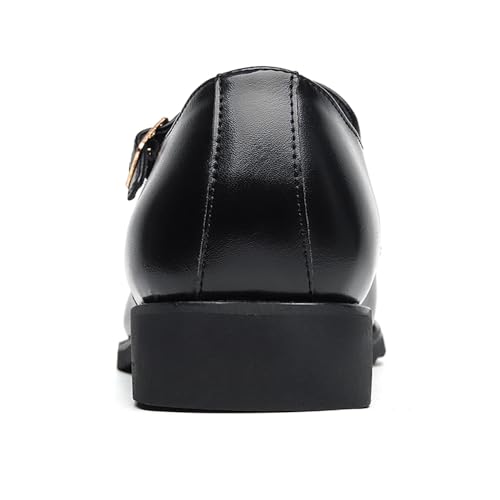 Mens Classic Comfortable Double Monk Strap Faux Leather Oxford Formal Business Casual Loafer Wedding Shoes4