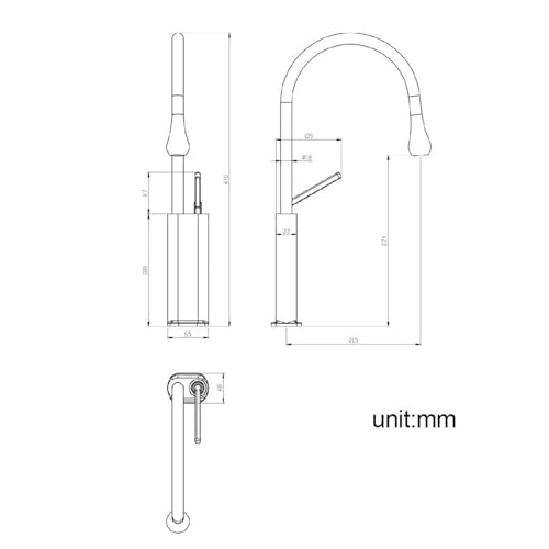 Robinet de cuisine extractible pour un évier moderne et une vaisselle facile