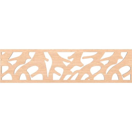 47"W x 12"H x 1/4"T Manton Fretwork Moulding, Red Oak
