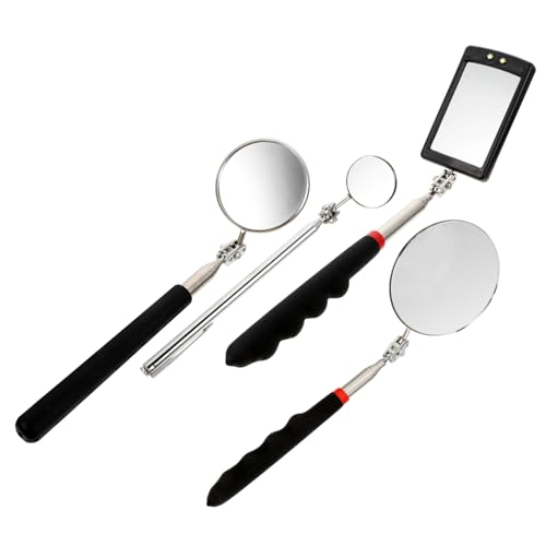 HOMOCONO Inspection Mirror Set Pcs Telescoping Led Inspection Mirror Light Flexible Extendable for Mechanics Car Repair