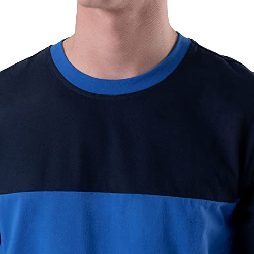 IZOD Men's Short Sleeve Sueded Colorblock Tee and Jogger Pant Sleep Set3