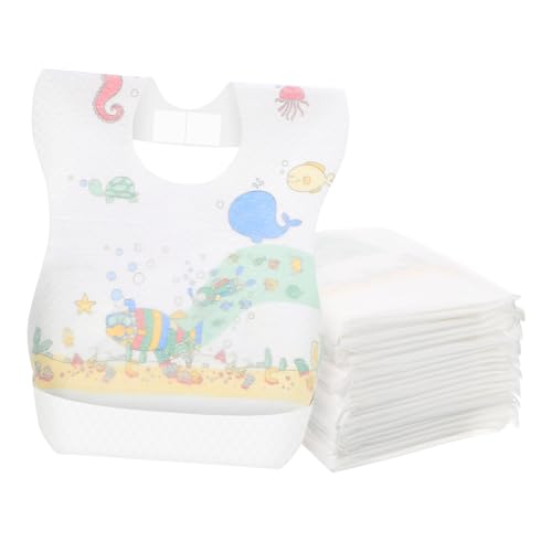 Gatuida 40 piezas Baberos Desechables Impermeables para Bebés y Unidades Protección contra Saliva y Alimentación Ligeros y Portátiles para Uso Diario