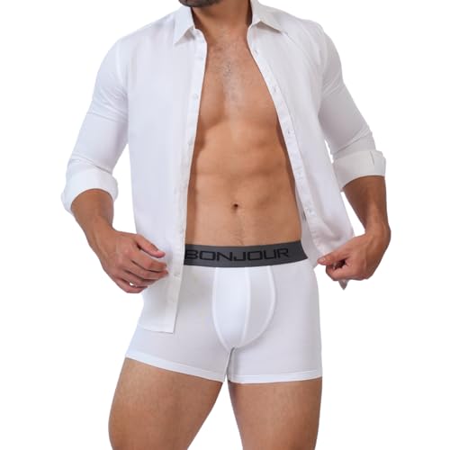 Image of Bonjour Men's Cotton Comfort Trunk - Soft Breathable Everyday Underwear (Pack of 1)