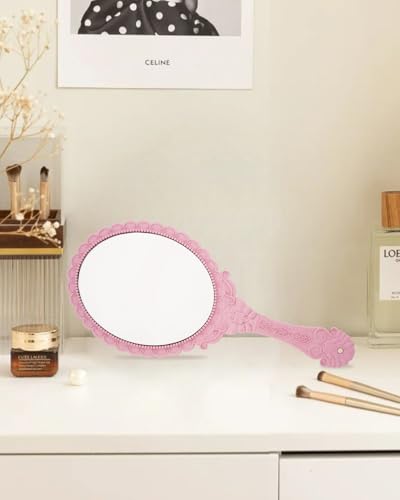 XPXKJ Hand Mirror Vintage Handheld Mirror with Handle Vanity Makeup Mirror Travel Mirrors