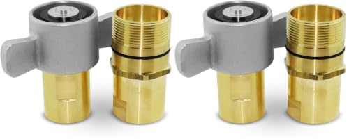 Image of Summit Hydraulics 1 inch NPT Wet-Line Wing Nut Hydraulic Quick Disconnect Coupler /Coupling Set (Pack of 2)