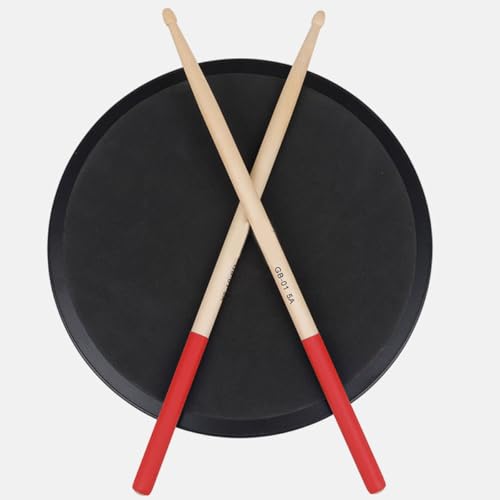 3 Pares de Baquetas de Madera de Arce para Batería, Antideslizantes, Ligeros y Portátiles, para Principiantes y Adultos, Color Rojo miniatura 4