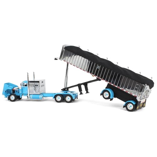 DCP 1/64 Cyan Peterbilt 379 60" Vintage Sleeper miniatura 4