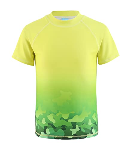 Image of HowJoJo Boys Short Sleeve Rash Guard Shirts Swim Shirt UPF 50+