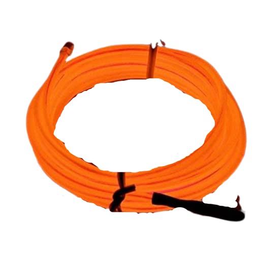 ASHTASH AUTO 5M EL Wire Car Interior Light Neon Light, Dance Party Decor Light Neon LED Lamp Flexible EL Wire Rope Tube Waterproof LED Strip ? (Only EL Wire) (Red)