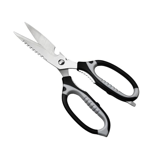 MSIHEY Forbici da Cucina Multifunzionali in Acciaio Inox, Staccabili, Lavabili in Lavastoviglie, per Pollo, Pesce, Carne, Verdure, Barbecue