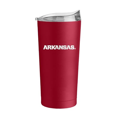 Image of Logo Brands 20 oz Powder Coat Tumbler- Insulated Tumbler with Lid for Water, Iced Tea or Coffee, Smoothie and More