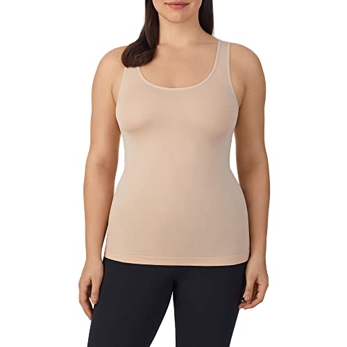 ELLEN TRACY Women's Seamless Reversible Layering Camisole V-Neck or Scoop Neck Tank Regular and Plus Size