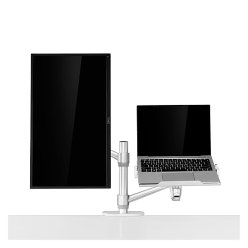 Bureau à double écran ordonné avec le support NBYGSC gris - 4