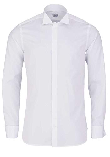 Van Laack Herren Gala-DSFN Freizeithemd, Weiß (Weiß 000), 38