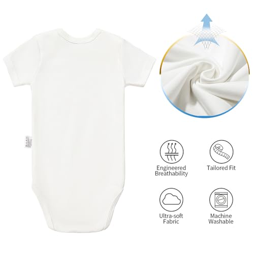 Funny New to the Crew Bodysuits, Toddler Boy Girl Newborn Cotton Romper Short Sleeve Jumpsuit Outfits 0-24 Months3