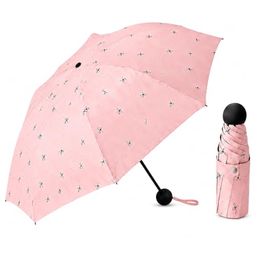 Image of Owme UV Umbrella for Women, Mini Folding Portable 2-Fold Umbrellas | Manually Open & Close for Rain and Sun Protection, Anti-Slip Handle | Windproof Umbrlla | Chata for Rain for Men -