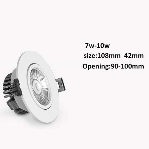 Downlight plat de rénovation spot encastrable 7W dimmable au design rond épuré - 7