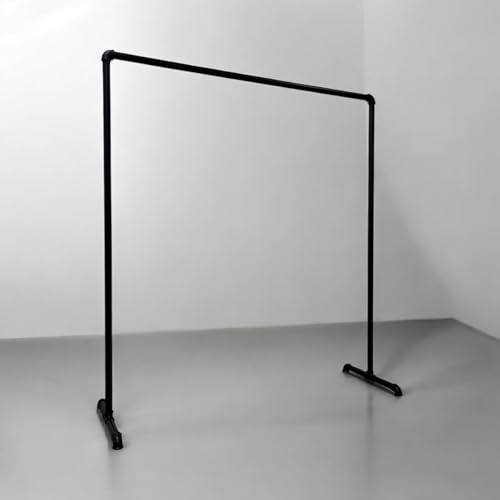 FiDi ハンガーラック ガス管 アイアン 黒 パイプ インダストリアル 収納 什器 (幅130cm×高130cm) [2]