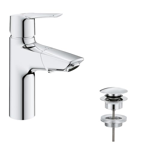 GROHE Start, Badarmatur für Familien, wassersparend (herausziehbarer Wasserhahn für das Bad, mit Pop-Up Ablauf, 19cm hoch, mit 3in1 Werkzeug, einfache Installation am Waschbecken), chrom, 24205003 GROHE Start, Badarmatur für Familien, wassersparend (herausziehbarer Wasserhahn für das Bad, mit Pop-Up Ablauf, 19cm hoch, mit 3in1 Werkzeug, einfache Installation am Waschbecken), chrom, 24205003