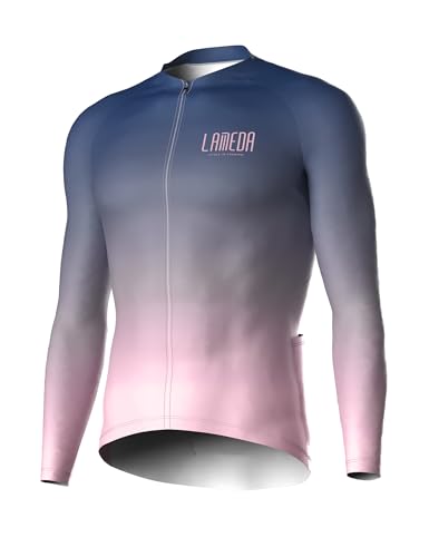 LAMEDA Maillot Ciclismo Mangas Largas Hombre Jersey MTB Entretiempo Camiseta para Ciclista Ropa para Deportes al Aire Libre Bicicleta
