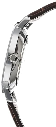 Casio MTP-VT01L-2B Men's Minimalist Blue Dial Brown Leather Band Analog Watch, Silver, OneSize, Analog Watch, Quartz Movement, Silver, Analog watch with quartz movement