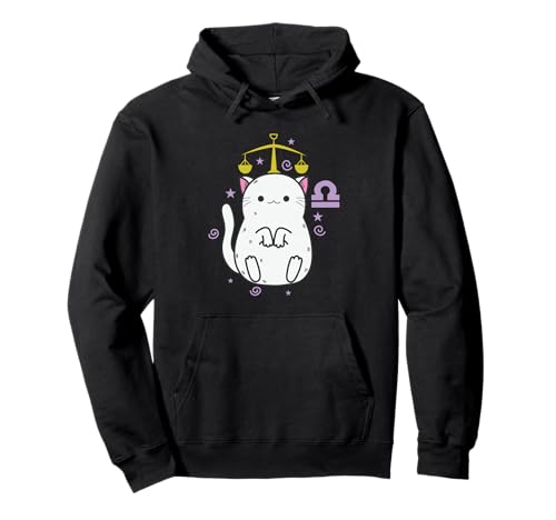 Horóscopo del Signo del Zodiaco Libra como Gato Sudadera con Capucha