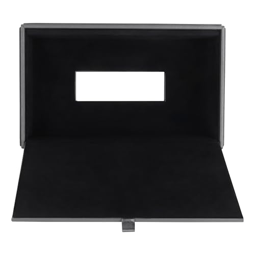 Image of V-CUBE DESIGNS Premium Vegan Leather Tissue Box Holder | Paper Napkin Holder | Sturdy Tissue Case /Cover /Dispenser /Organizer for Home /Bathroom /Office /Table /Desk /Car | Grey
