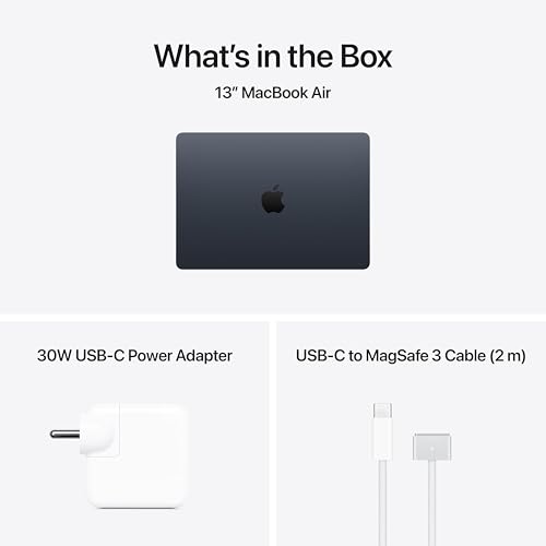 Image of Apple 2026 MacBook Air 13″ Laptop with M5 chip: AI and Apple Intelligence, 34.46 cm (13.6″) Liquid Retina Display, 16GB Unified Memory, 512GB SSD Storage, 12MP Center Stage Camera, Touch ID; Midnight