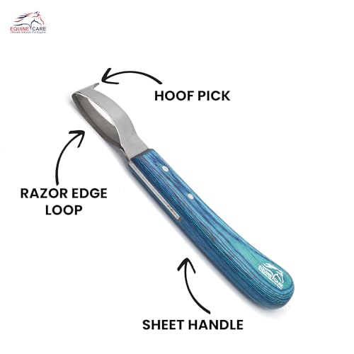 Equine Care Double-Edged J2 Stainless Steel Hoof Trimming Loop Knife, Hoof Pick with Sheet Handle - Versatile Farrier Tool for Horse & Cow Hoof Care, Ideal for Farriers & Horse Owners. - Image 5