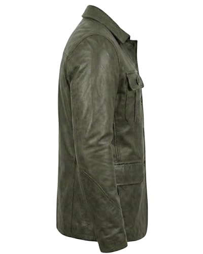 Image of Men's Leather Blazer - Lambskin Leather Blazer Men Genuine Leather Jacket Blazers - Men's Real Leather Sport Coat