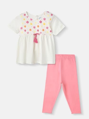 Nautinati Infant Girls Pure Cotton Top with Trousers| I Age 0-3 Years - Image 2 thumbnail