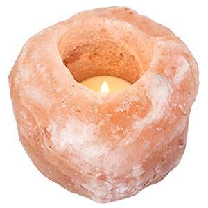 Himalayan Salt Tea Light Candle Holders - Himalayan Salt Natural Crystal Candle Holder Healing Rock T-Light - Salt Lamp Tealight Holder, Stone - Pack Of 4 #TOP2