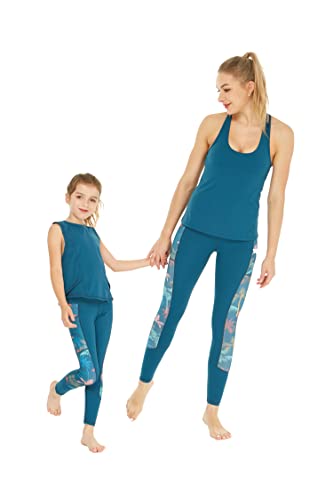 Matchable Mother or Daughter Hawaiian Activewear Set, Girl, Skorts, Crayon Palms Green, S