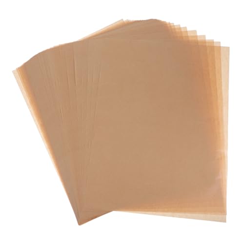 Cabilock 100 Piezas Papel de Horno Natural para Cocinar y Hornear Papel para Vaporera Grueso y Resistente al Calor Hojas Antiadherentes para Freidora de Aire Horno y Barbacoa