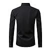 Okdance Mens White Long Sleeve Shirts 4-Way Stretch Wrinkle Free Long Sleeve Button Down Shirts with Pocket Casual Business Office Shirt (UK, Alpha, S, Regular, Regular, Black) #2